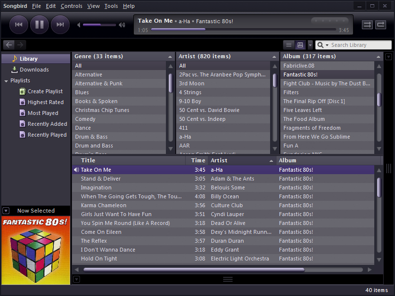 Songbird Portable 2.2.0 Build 245 full Songbird Portable full screenshot